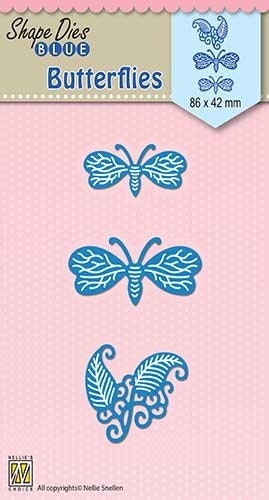 Nellie Snellen Die Blue - Butterflies