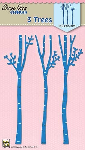 Nellie Snellen Die Blue -  3 trees