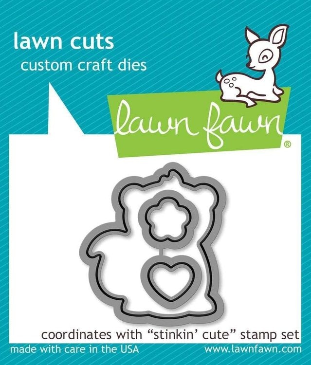 Lawn Fawn stamp + Die - Stinkin' cute
