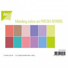 Joy!Crafts, Enfärgat A4 Papper 12st - Fresh Spring