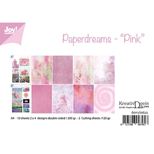 Joy!Crafts, A4 Papper 12st - Paper dreams pink