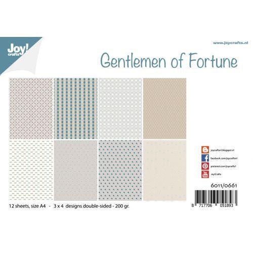 Joy!Crafts, A4 Papper 12st - Gentlemen of fortune