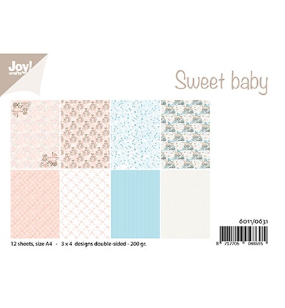 Joy!Crafts, A4 Papper 12st - Sweet baby