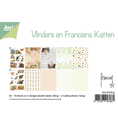 Joy!Crafts, A4 Papper 12st - Franciens Cats 0623