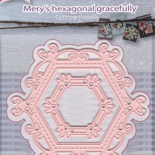 Joy! crafts Dies - Mery's hexagonal gracefully 6002/0658