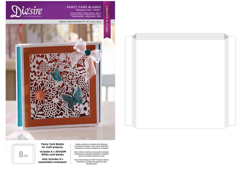 Creative Expressions Fancy cards - white 8 st DS-CB-DIA-W