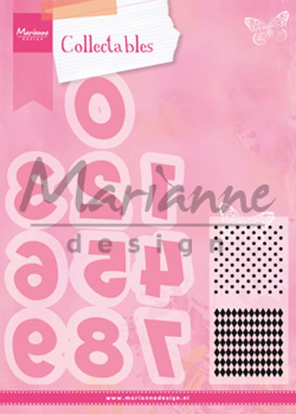 Marianne Design Dies & stamp - Siffror COL1347