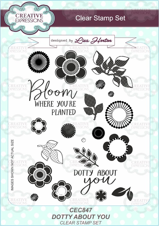 Creative Expressions Clear Stamp set - Dotty about you