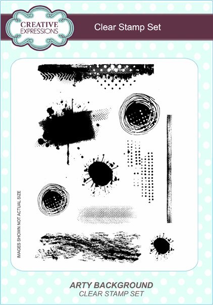 Creative Expressions Clear Stamp set - Arty Background