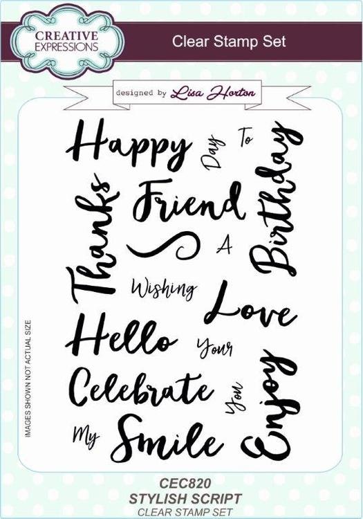 Creative Expressions Clear Stamp set - Stylish script