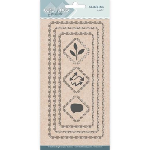 Card deco dies -Slimline Leaf CDECD0101