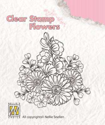 Clearstamps Nellie Snellen - flower  flo010
