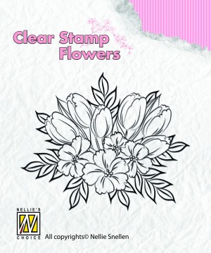 Clearstamps Nellie Snellen - flower  flo009