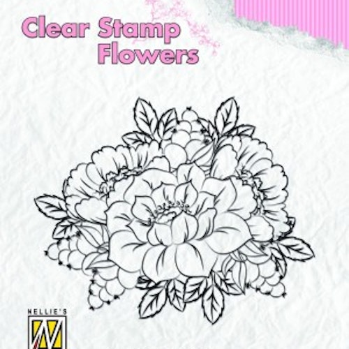 Clearstamps Nellie Snellen - flower  flo012