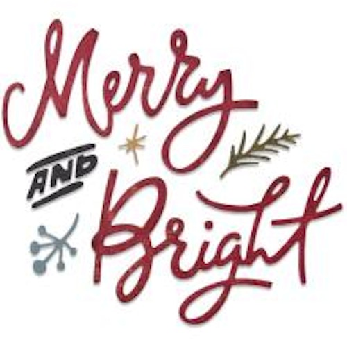 Tim Holtz Sizzix Thinlits Die Set- Merry & Bright