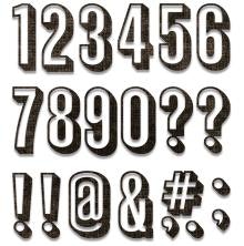 Tim Holtz Sizzix Thinlits Die Set- Alphanumeric, Shadow Numbers