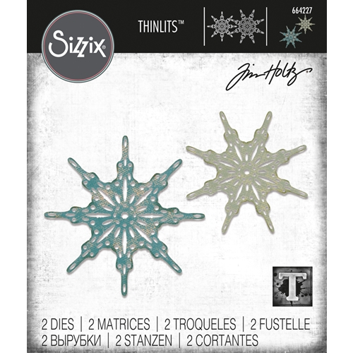 Tim Holtz Sizzix Thinlits Die Set-  Fanciful snowflakes