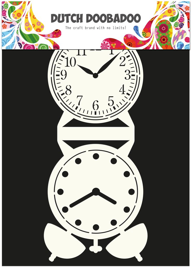 Dutch Doobadoo - clock card A4