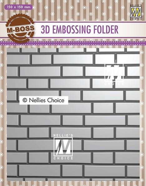 NS 3D embossing folder 15x15cm - Brick wall