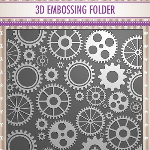 NS 3D embossing folder 15x15cm - cogwheels