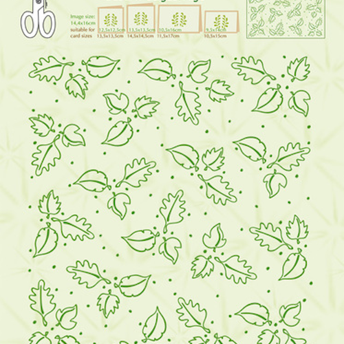 Leane embossing folder 15x16cm -  leaves