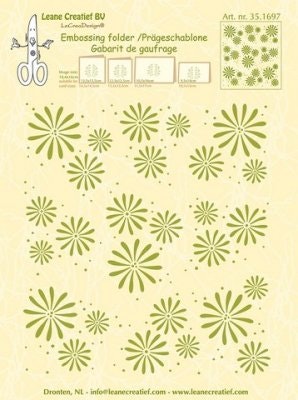 Leane embossing folder 15x16cm -  daisy