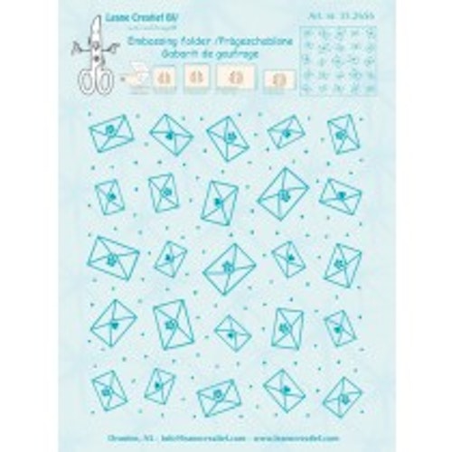 Leane embossing folder 15x16cm -  letters