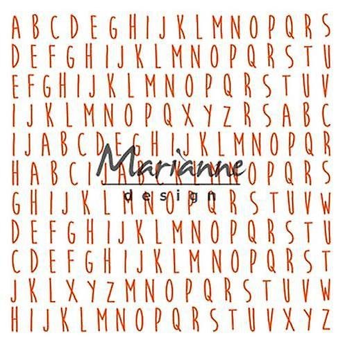 Marianne embossing folder 15x15cm - alphabet