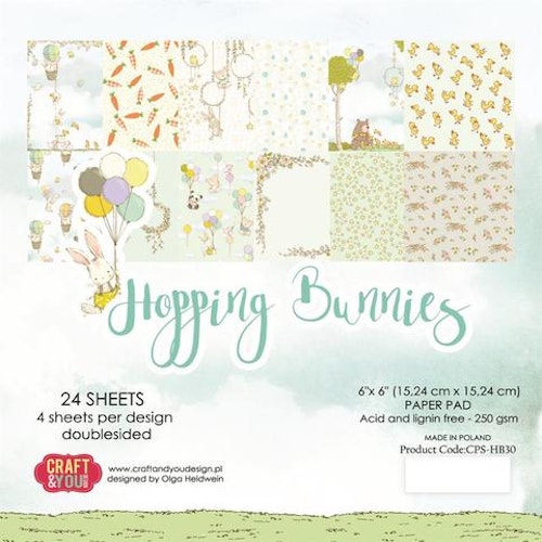 Craft & You Paperpad "Hopping Bunnies" CPS-HBU30