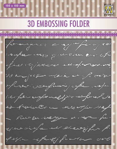 NS 3D embossing folder 15x15cm - writing