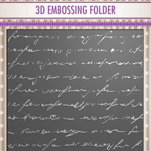 NS 3D embossing folder 15x15cm - writing