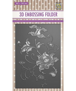 NS 3D embossing folder 10x15cm - flower