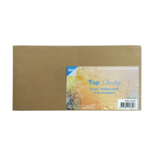 Joy Top Quality Cards & Envelopes 135x135mm "kraft" 8001/0034