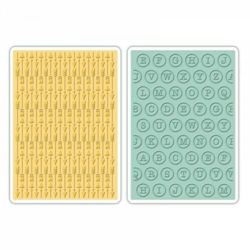 Sizzix embossingfolder 3D - 659771 arrows and typewriter 2 pack
