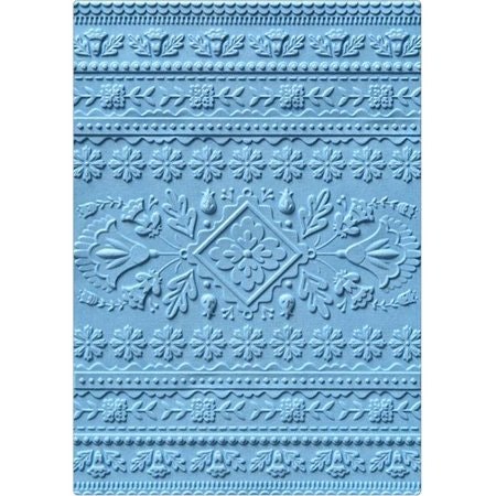 Sizzix embossingfolder 3D - 663613 folk art pattern