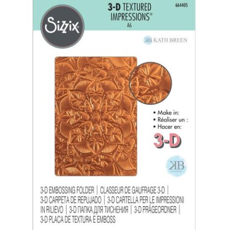 Sizzix embossingfolder 3D - 664405 floral mandala