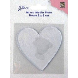 Nellie Snellen Mixed Media Plate heart NMMP004