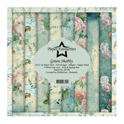 Paper Favourites pack 6x6 - Green Shabby