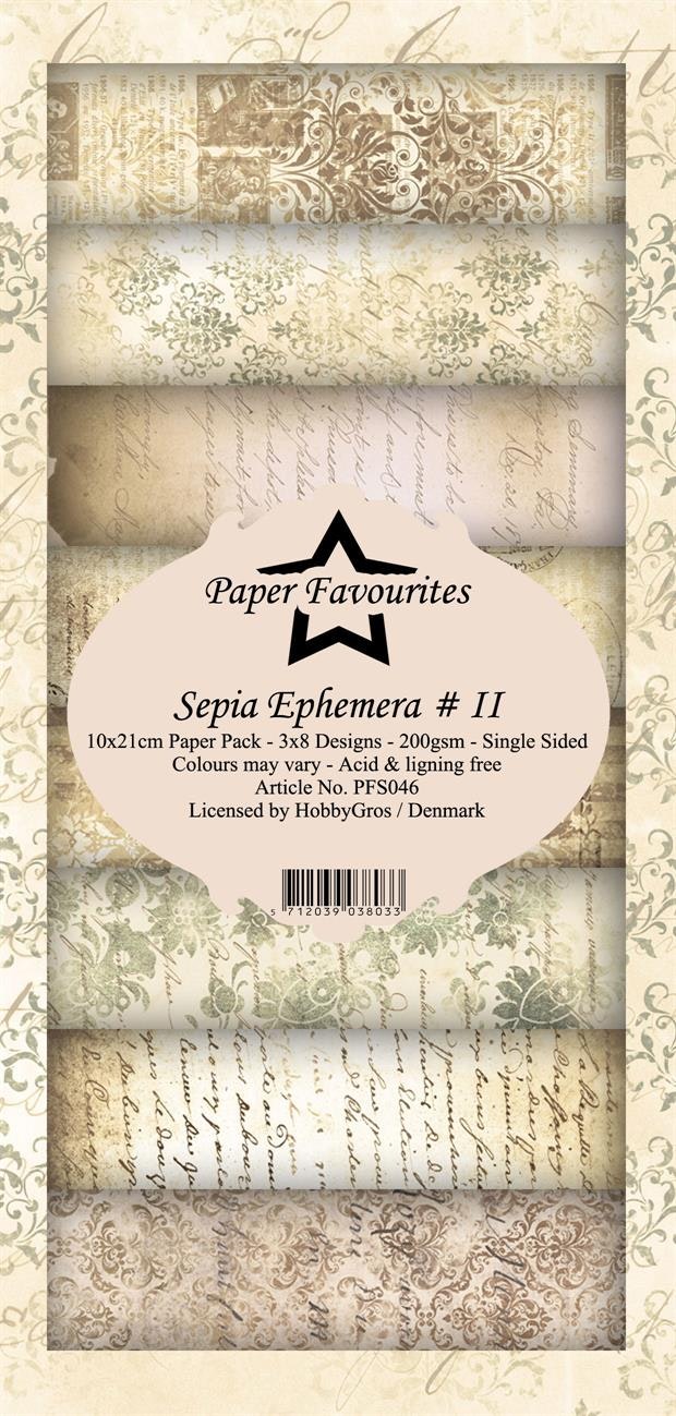 Paper Favourites pack Slim - Sepia ephemera