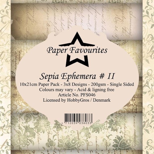 Paper Favourites pack Slim - Sepia ephemera