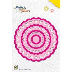 Nellie Snellen Dies  - Multiframe Rosette Butterflies MFD104