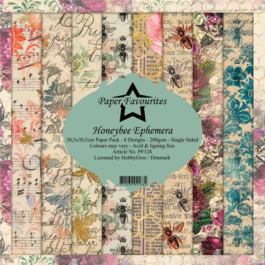 Paper Favourites pack 12x12 - Honeybee Ephemera