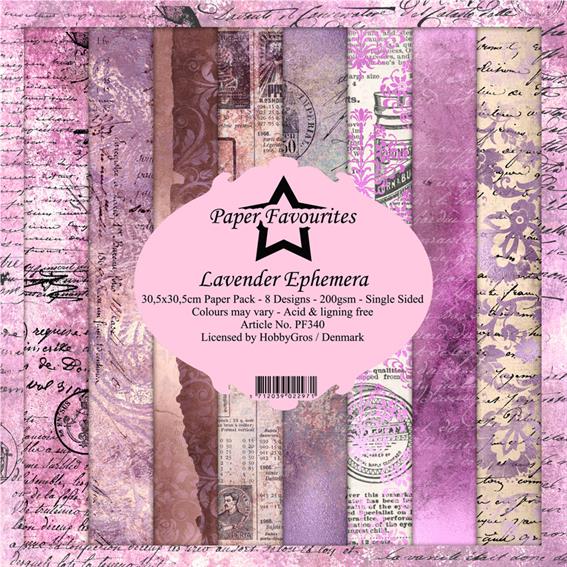Paper Favourites pack 12x12 - Lavender Ephemera
