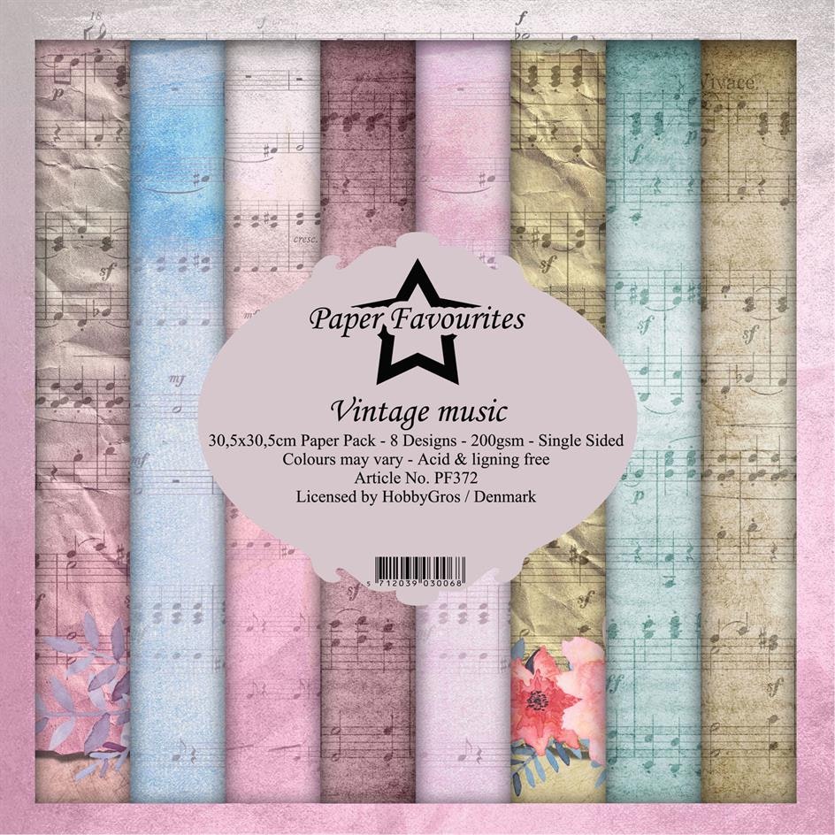 Paper Favourites pack 12x12 - Vintage music