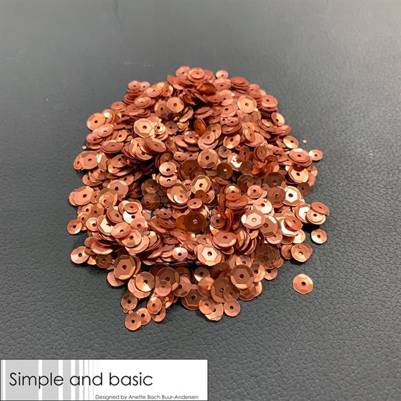 Sequins, simple and basic, Copper SBS106