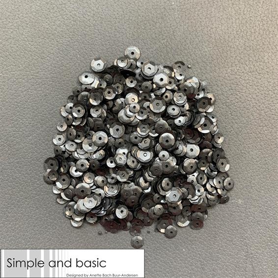 Sequins, simple and basic, Black SBS120