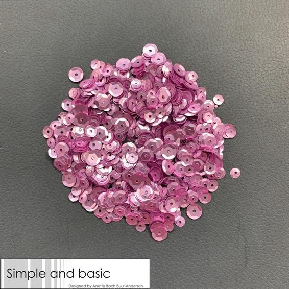 Sequins, simple and basic, Light Pink SBS121
