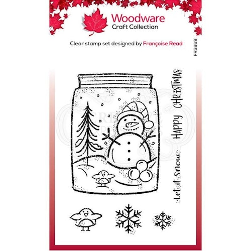 Woodware Clearstamp "Snow Jar" FRS869