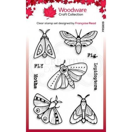 Woodware Clearstamp  "Moths" FRS809