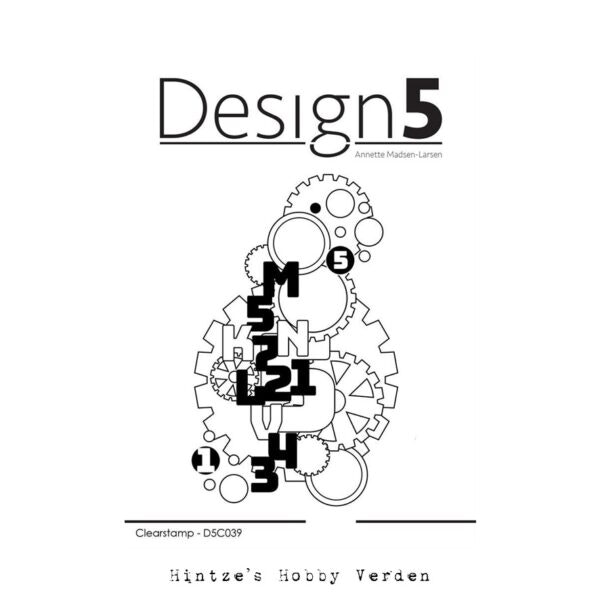 Design5 Stamps - Gears and numbers D5C039